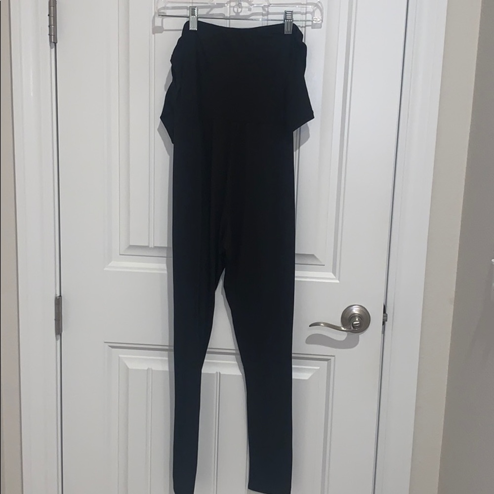 Black fashionnova shoulder jumpsuit